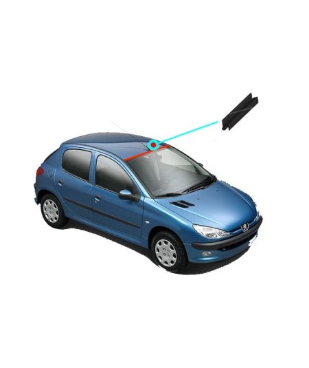 Rubber string above Peugeot 206 windshield