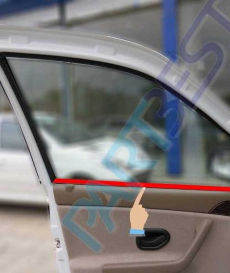 Dust-and-hold-tape-inside-Samand-right-front-door-glass